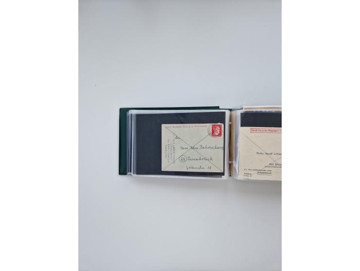 1872/1970 (ca.), über 1400 Briefe, Karten und GSK mit Schwerpunkt vor 1950, dabei viel Feldpost I. und II. WK, viele R-Briefe