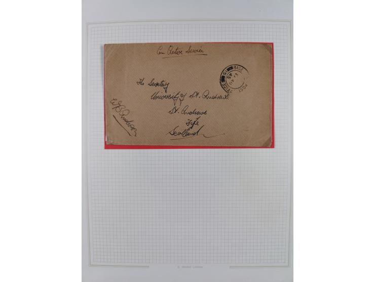 1918/62, Collection on 17 album leaves including British field post Natal South Africa, Palestine censorship reg. 1918 to Egy