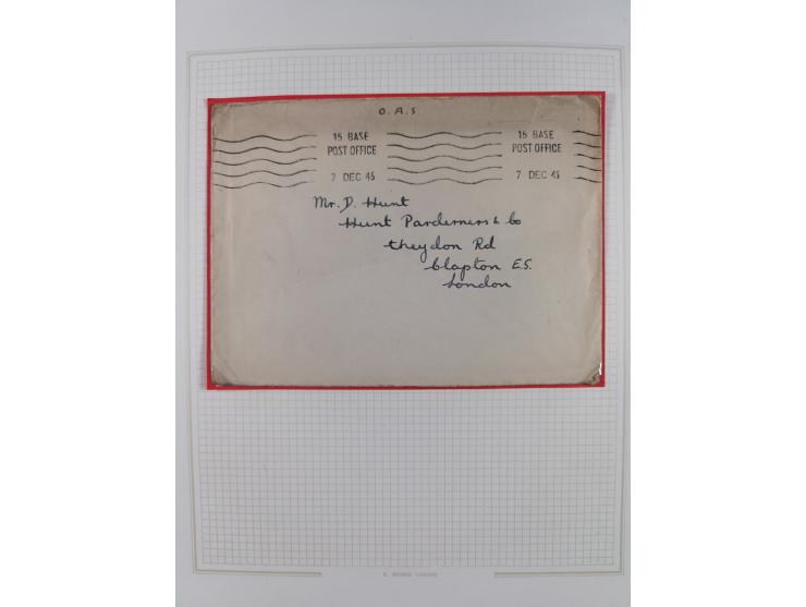 1918/62, Collection on 17 album leaves including British field post Natal South Africa, Palestine censorship reg. 1918 to Egy