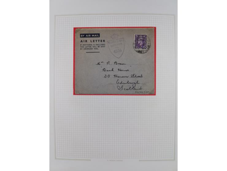 1918/62, Collection on 17 album leaves including British field post Natal South Africa, Palestine censorship reg. 1918 to Egy