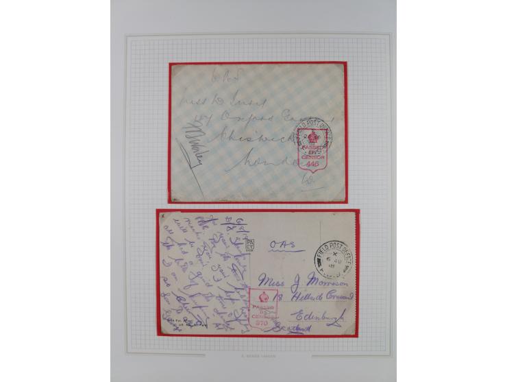 1918/62, Collection on 17 album leaves including British field post Natal South Africa, Palestine censorship reg. 1918 to Egy