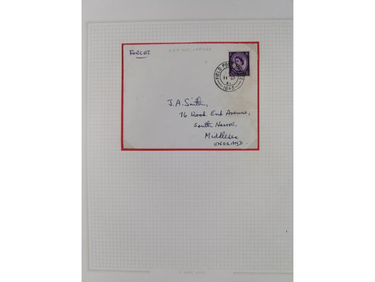 1918/62, Collection on 17 album leaves including British field post Natal South Africa, Palestine censorship reg. 1918 to Egy