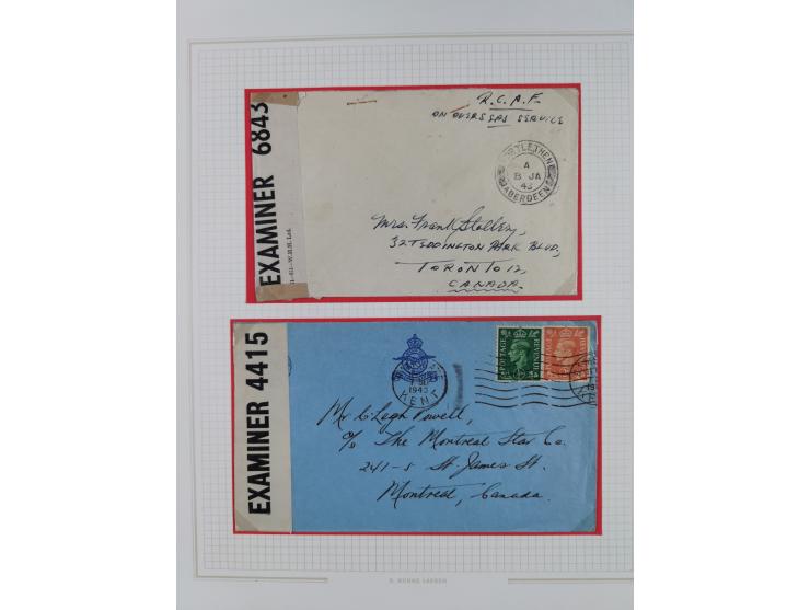 1918/62, Collection on 17 album leaves including British field post Natal South Africa, Palestine censorship reg. 1918 to Egy