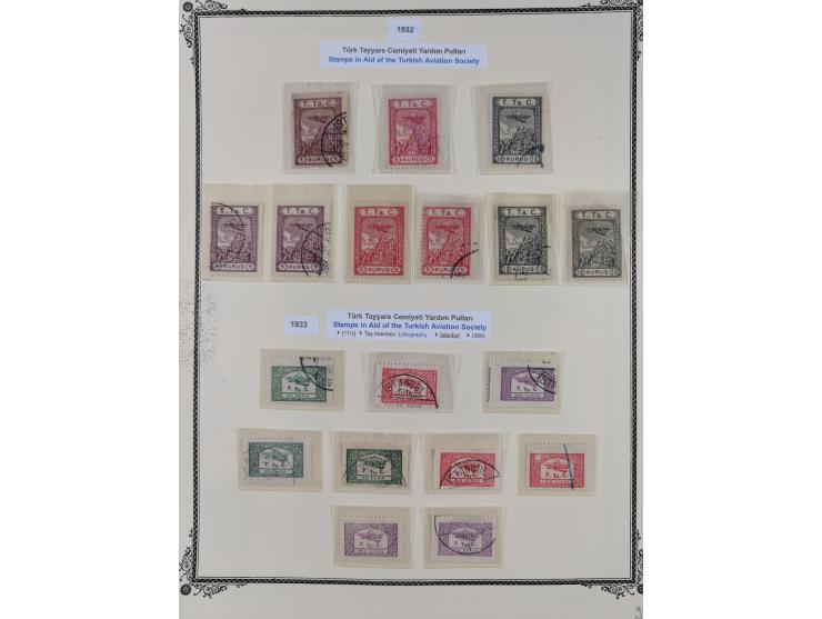 1925/60, Turkish Air Assosiation Collection of stamps, covers and documents including early issues, revenues, aid stamps with