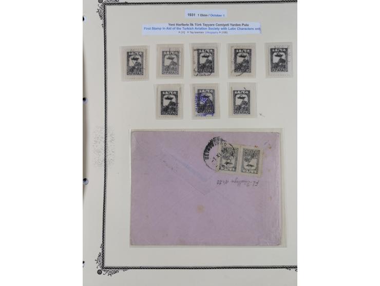 1925/60, Turkish Air Assosiation Collection of stamps, covers and documents including early issues, revenues, aid stamps with