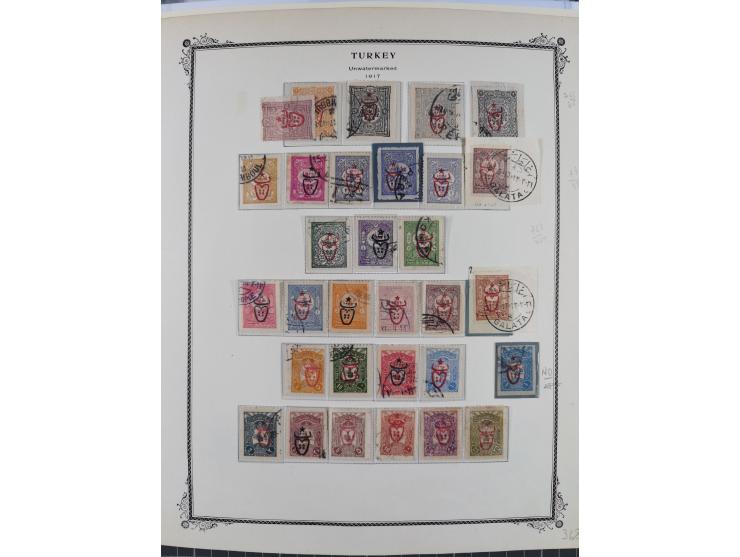 1917, OX-HEAD (PTT) Issues specialized collection on 24 selfmade album pages including a mainly used set, many high values 25