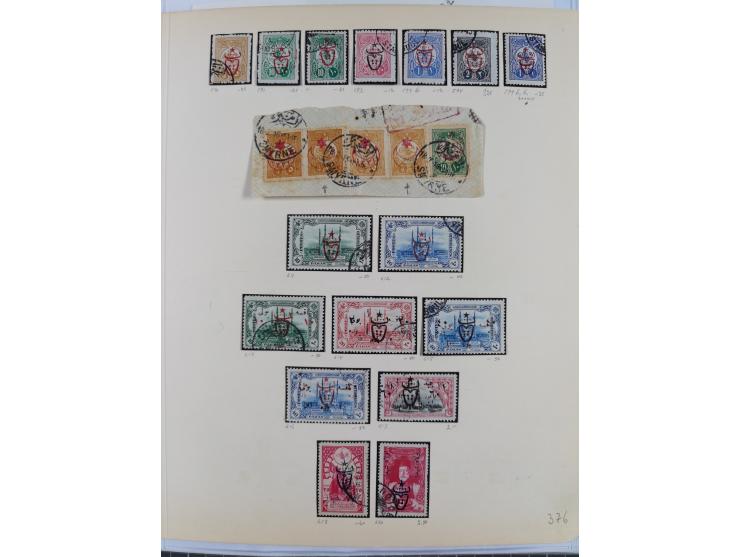 1917, OX-HEAD (PTT) Issues specialized collection on 24 selfmade album pages including a mainly used set, many high values 25