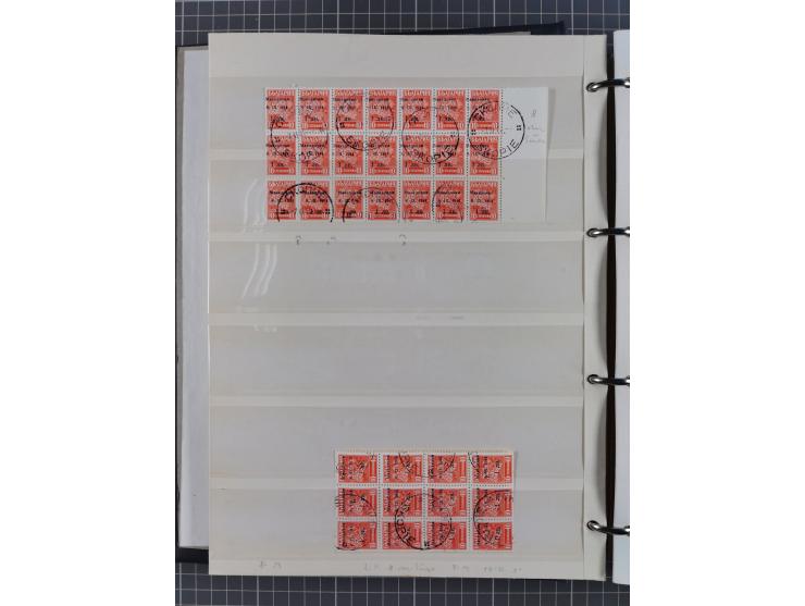 1944, umfangreiche, meist postfrische und gestempelte Sammlung mit vielen Einheiten, gestempelten Bogenteilen, Aufdruck-Abart