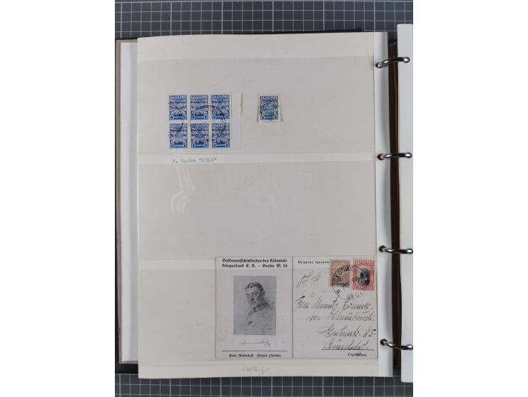 1944, umfangreiche, meist postfrische und gestempelte Sammlung mit vielen Einheiten, gestempelten Bogenteilen, Aufdruck-Abart