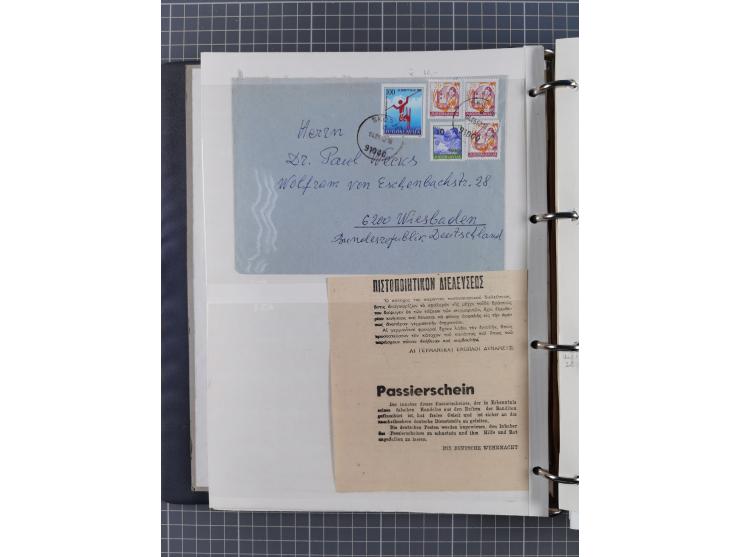 1944, umfangreiche, meist postfrische und gestempelte Sammlung mit vielen Einheiten, gestempelten Bogenteilen, Aufdruck-Abart