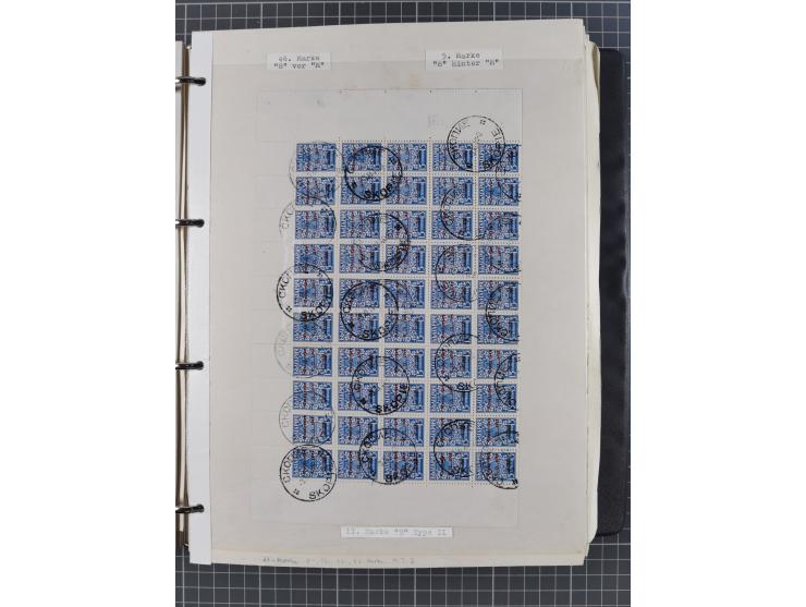 1944, umfangreiche, meist postfrische und gestempelte Sammlung mit vielen Einheiten, gestempelten Bogenteilen, Aufdruck-Abart