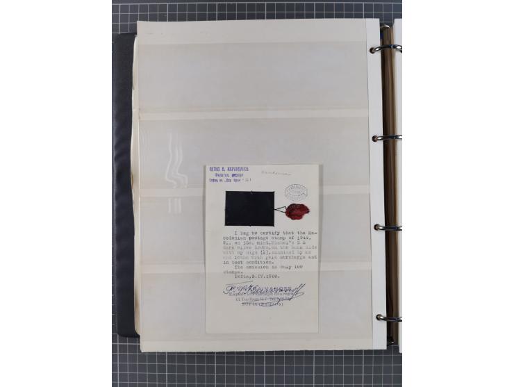 1944, umfangreiche, meist postfrische und gestempelte Sammlung mit vielen Einheiten, gestempelten Bogenteilen, Aufdruck-Abart