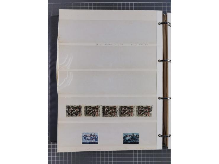 1944, umfangreiche, meist postfrische und gestempelte Sammlung mit vielen Einheiten, gestempelten Bogenteilen, Aufdruck-Abart