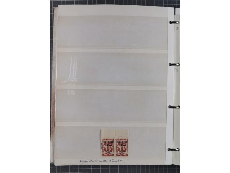 1944, umfangreiche, meist postfrische und gestempelte Sammlung mit vielen Einheiten, gestempelten Bogenteilen, Aufdruck-Abart