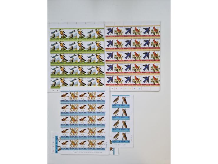 1978/88 (ca.), West Indies, mnh stock of several thousand cpl. motive sets (ca. 40 different) in sheets and few part sheets, 