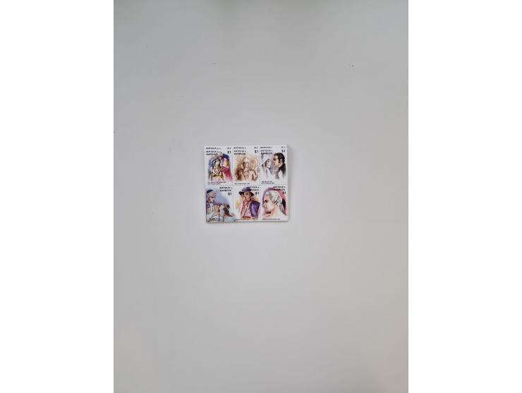 1978/88 (ca.), West Indies, mnh stock of several thousand cpl. motive sets (ca. 40 different) in sheets and few part sheets, 