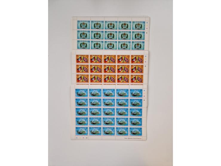 1978/88 (ca.), West Indies, mnh stock of several thousand cpl. motive sets (ca. 40 different) in sheets and few part sheets, 