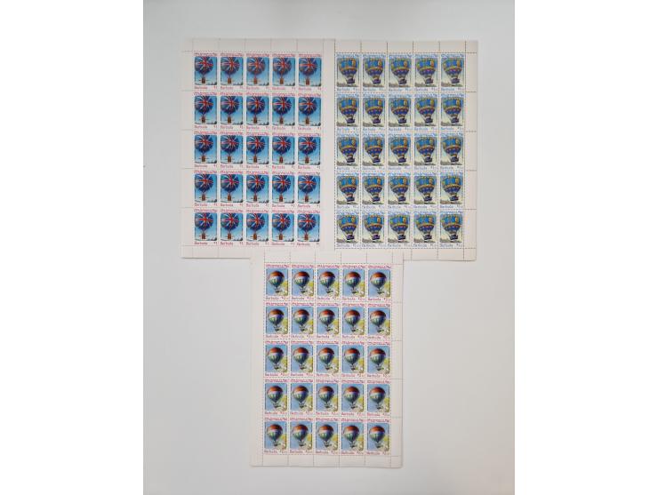 1978/88 (ca.), West Indies, mnh stock of several thousand cpl. motive sets (ca. 40 different) in sheets and few part sheets, 