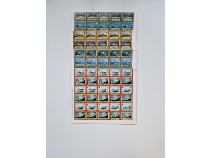 1978/88 (ca.), West Indies, mnh stock of several thousand cpl. motive sets (ca. 40 different) in sheets and few part sheets, 