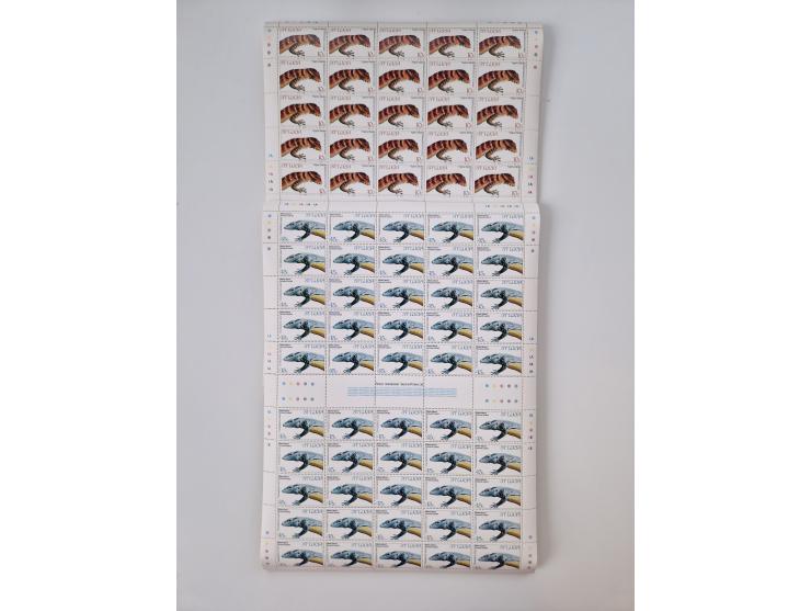 1978/88 (ca.), West Indies, mnh stock of several thousand cpl. motive sets (ca. 40 different) in sheets and few part sheets, 