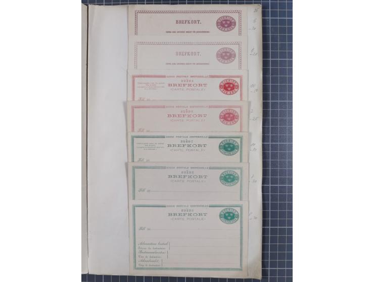 1872/1900, Collection of 30 unused postal stationery cards, starting Mi.P1-P5 including answering cards, Official cards DP1-6