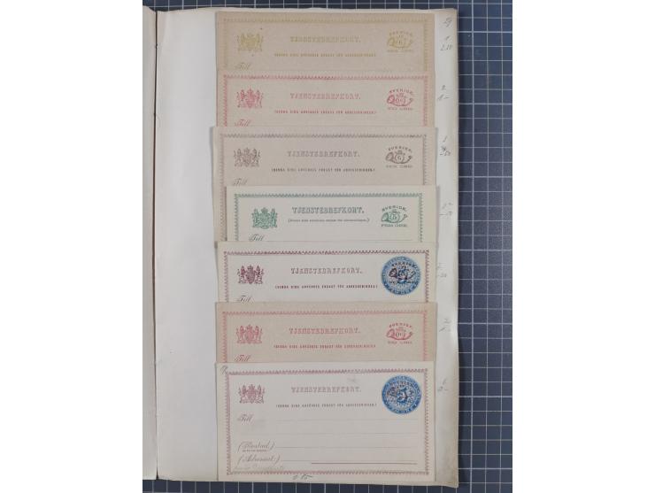 1872/1900, Collection of 30 unused postal stationery cards, starting Mi.P1-P5 including answering cards, Official cards DP1-6
