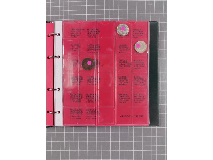 OSTAFRIKA: 1892/1916, interessante Sammlung mit 24 Münzen, dabei u.a. ½ Rupie 1904+1907, 1 Rupie 1894+1904+1912+1914, 2 Rupie