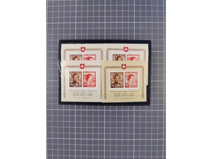 1940/45, Partie mit Einheiten, dabei Pax Satz, Block Kriegs-Winterhilfe 4x, Pro Juventute etc., ungebraucht und postfrisch, t