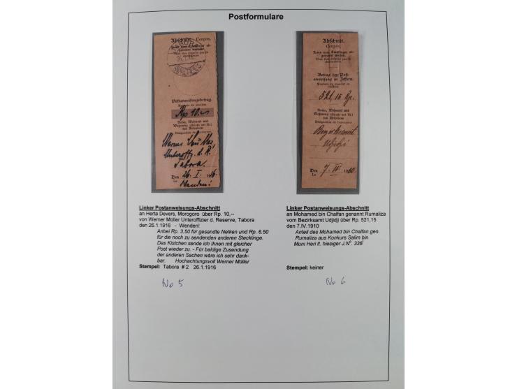 1892/1916, Partie mit 16 Briefen, Karten und Ganzsachen sowie ein Telegramm und zwei linken Postanweisungs-Abschnitten mit sc