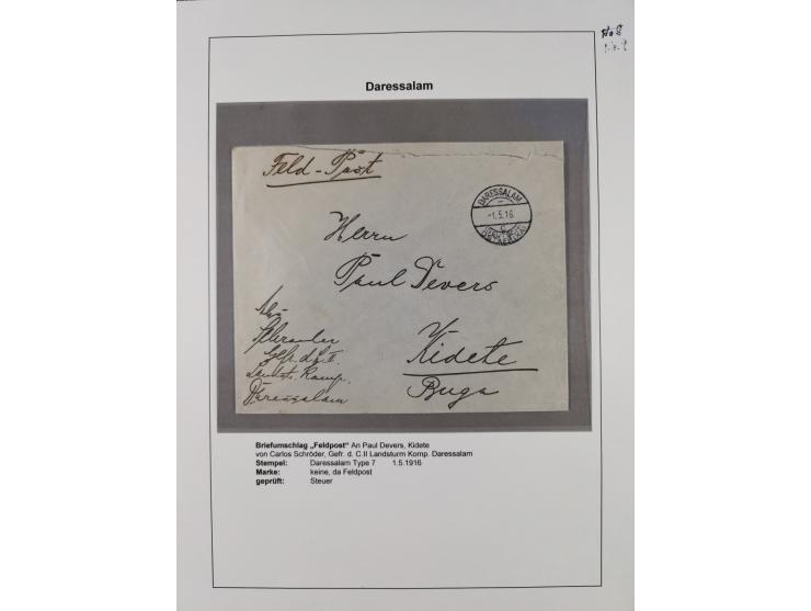 1892/1916, Partie mit 16 Briefen, Karten und Ganzsachen sowie ein Telegramm und zwei linken Postanweisungs-Abschnitten mit sc