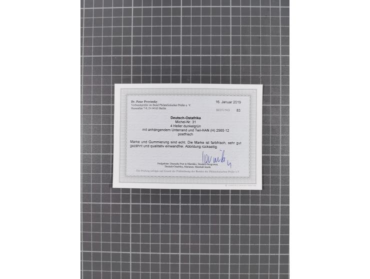 1901/1920, kleine postfrische und gestempelte Partie mit u.a. 2x MH 3A postfrisch, Mi.-Nr. 21 gestempelt (sign. Bothe BPP und