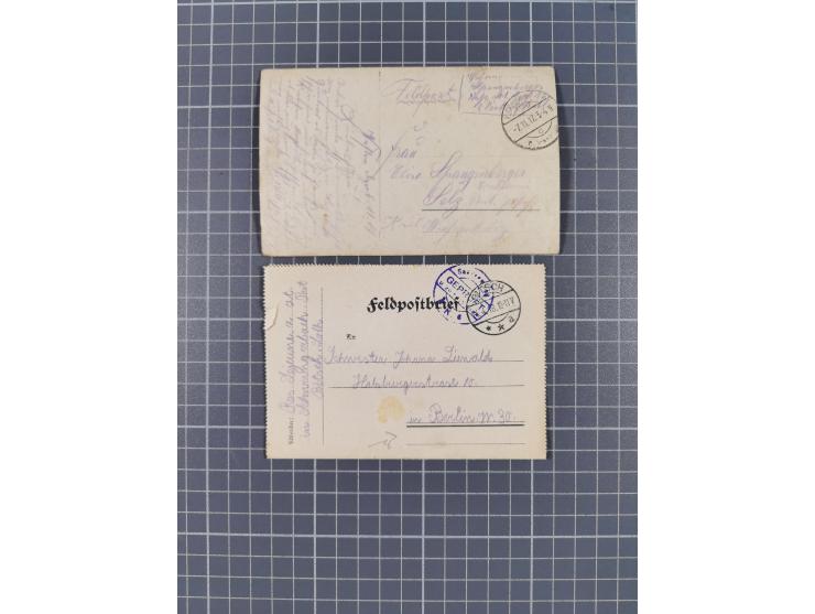 1914/20, Feldpost und Kriegsgefangenenpost aus Serbien, Frankreich, Rußland und Bulgarien, dabei verschiedene Zensuren, Rotes