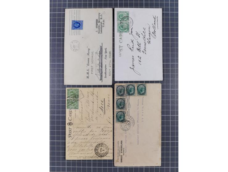 1902/38, Maritime Mail 14 covers &amp; postcards, including five ship cards (S.S.Finland, Britannic, Nieuv Amsterdam, Canadia