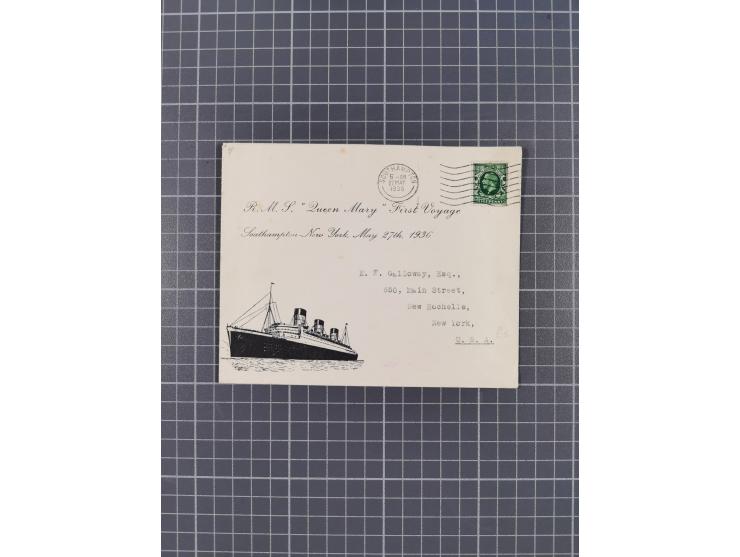 1902/38, Maritime Mail 14 covers &amp; postcards, including five ship cards (S.S.Finland, Britannic, Nieuv Amsterdam, Canadia