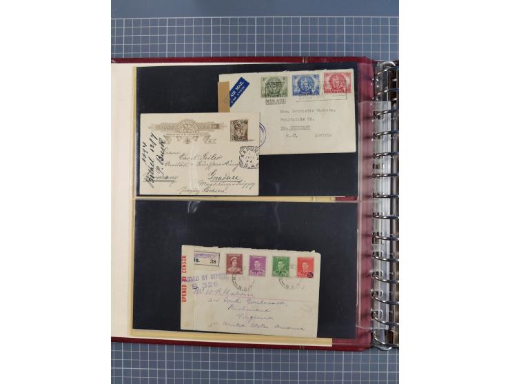 1890/1910, 53 covers &amp; stationery cards including States, registered mails, perfins on cover, good cancellations, uprated