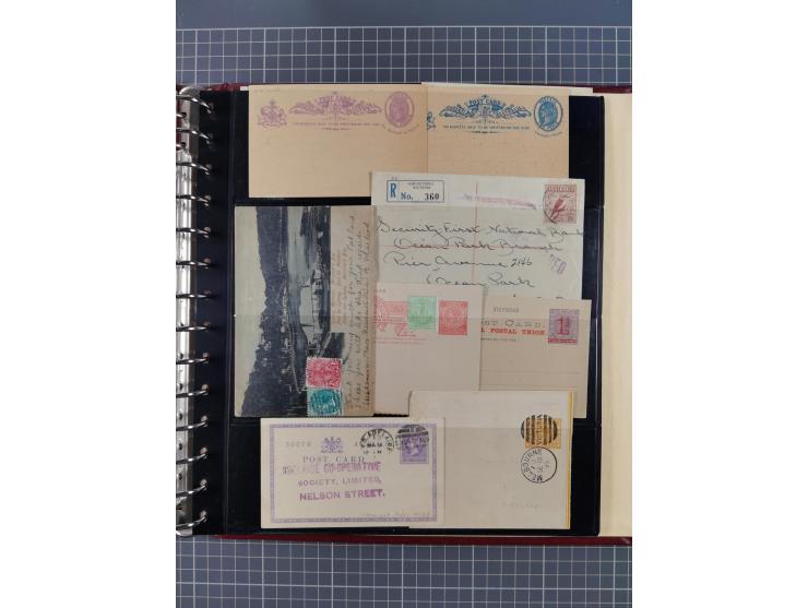 1890/1910, 53 covers &amp; stationery cards including States, registered mails, perfins on cover, good cancellations, uprated