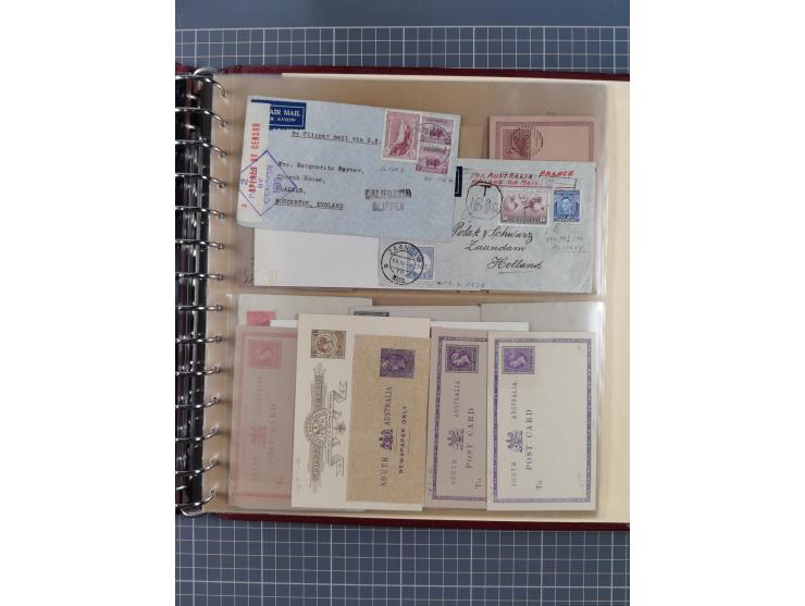 1890/1910, 53 covers &amp; stationery cards including States, registered mails, perfins on cover, good cancellations, uprated