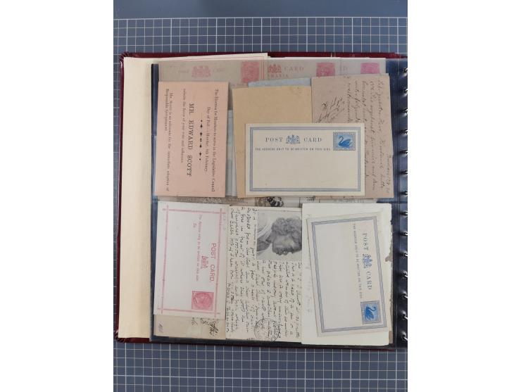 1890/1910, 53 covers &amp; stationery cards including States, registered mails, perfins on cover, good cancellations, uprated