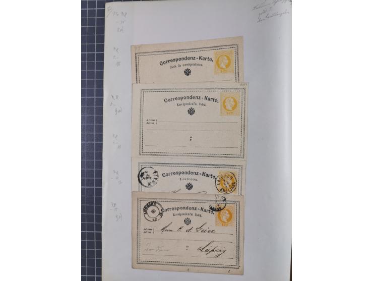 1869/1900, Sammlung von über 100 meist verschiedenen Ganzsachenkarten, überwiegend ungebraucht, spezialisiert mit Katalognumm