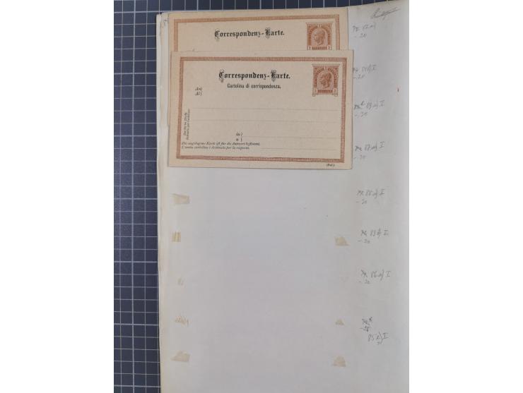 1869/1900, Sammlung von über 100 meist verschiedenen Ganzsachenkarten, überwiegend ungebraucht, spezialisiert mit Katalognumm