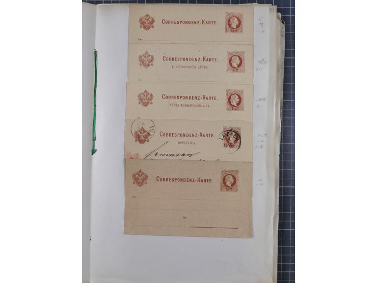 1869/1900, Sammlung von über 100 meist verschiedenen Ganzsachenkarten, überwiegend ungebraucht, spezialisiert mit Katalognumm