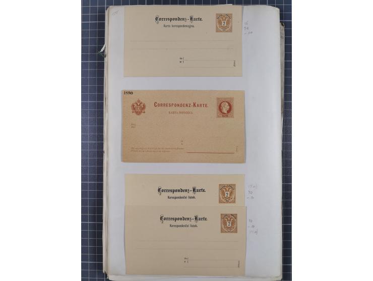 1869/1900, Sammlung von über 100 meist verschiedenen Ganzsachenkarten, überwiegend ungebraucht, spezialisiert mit Katalognumm