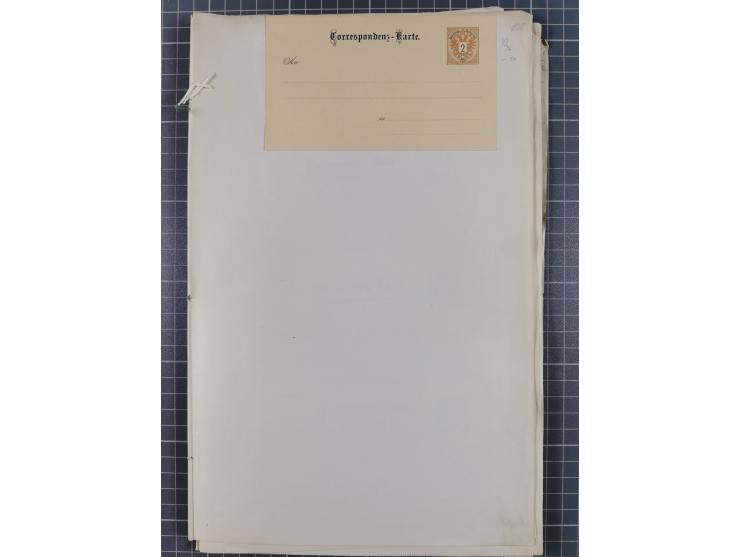 1869/1900, Sammlung von über 100 meist verschiedenen Ganzsachenkarten, überwiegend ungebraucht, spezialisiert mit Katalognumm