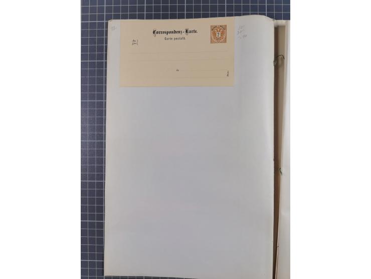 1869/1900, Sammlung von über 100 meist verschiedenen Ganzsachenkarten, überwiegend ungebraucht, spezialisiert mit Katalognumm