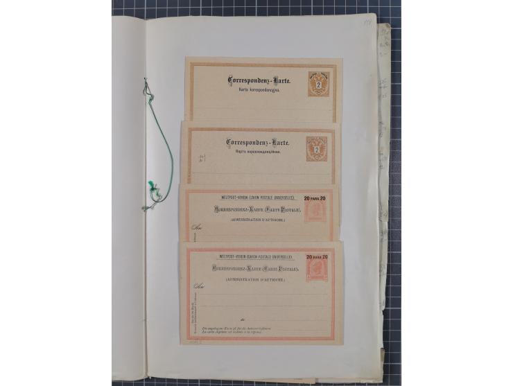 1869/1900, Sammlung von über 100 meist verschiedenen Ganzsachenkarten, überwiegend ungebraucht, spezialisiert mit Katalognumm
