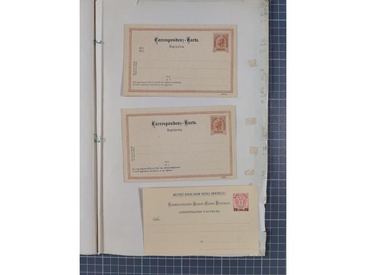 1869/1900, Sammlung von über 100 meist verschiedenen Ganzsachenkarten, überwiegend ungebraucht, spezialisiert mit Katalognumm