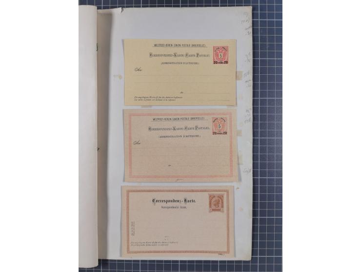 1869/1900, Sammlung von über 100 meist verschiedenen Ganzsachenkarten, überwiegend ungebraucht, spezialisiert mit Katalognumm