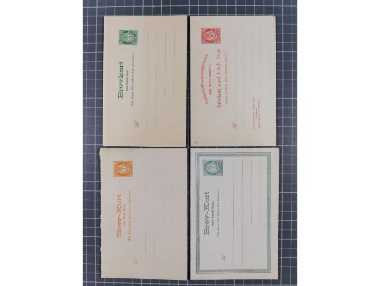 1872/1900, Collection of 41 postal stationery cards starting Mi.P1-P5, including 17 complete answering cards, some watermarke