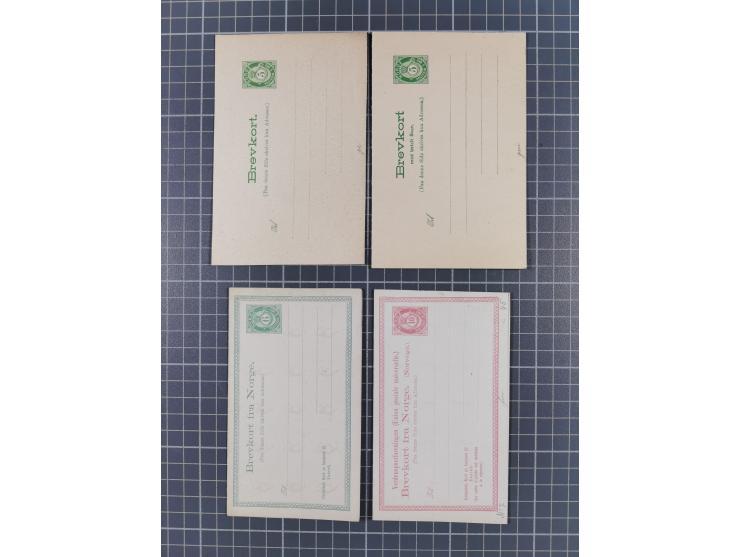 1872/1900, Collection of 41 postal stationery cards starting Mi.P1-P5, including 17 complete answering cards, some watermarke