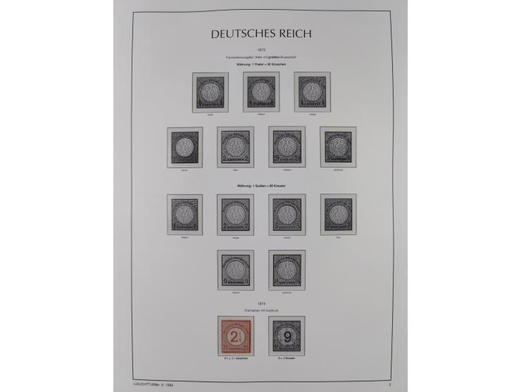 1872/45, meist postfrische und teils gestempelte reichhaltige Material-Sammlung inkl. Dienstmarken, dabei viele Varianten, Fa